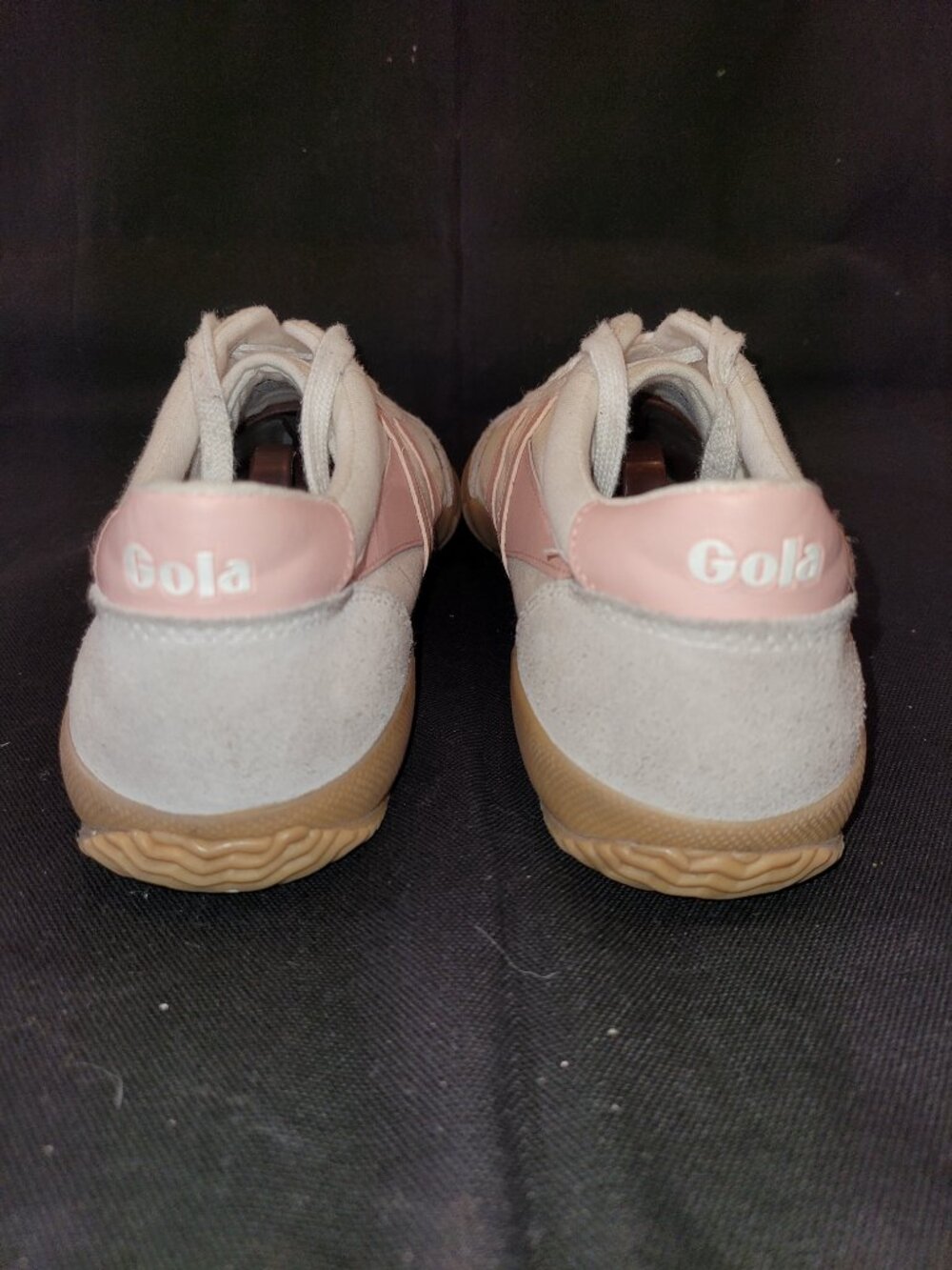 Gola Badminton Plimsoll Off White and Pearl Pink Suede Sneakers Women's Size 9 - Picture 10 of 14